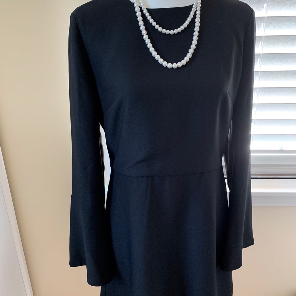 Banana Republic Black Long Sleeve Shift Dress